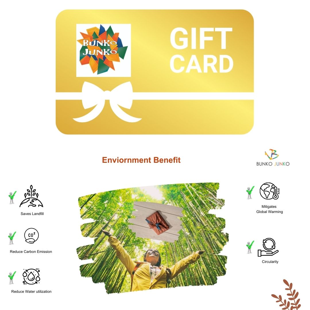 Bunko Junko Eco Gift Card - Sustainable and eco-friendly  -corporate gift option