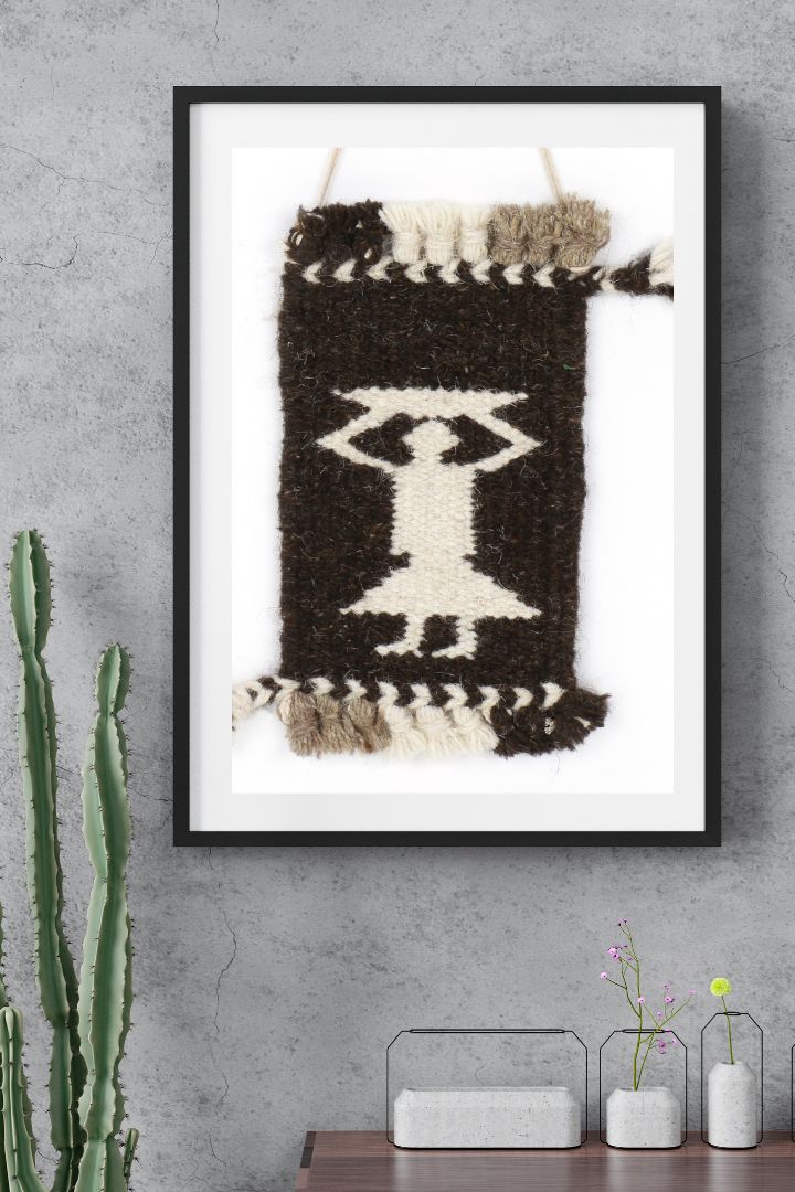 Miniature Wool Rug Wall Decor by Bunko Junko: A charming, handcrafted wool rug perfect for adding a cozy touch to your walls.