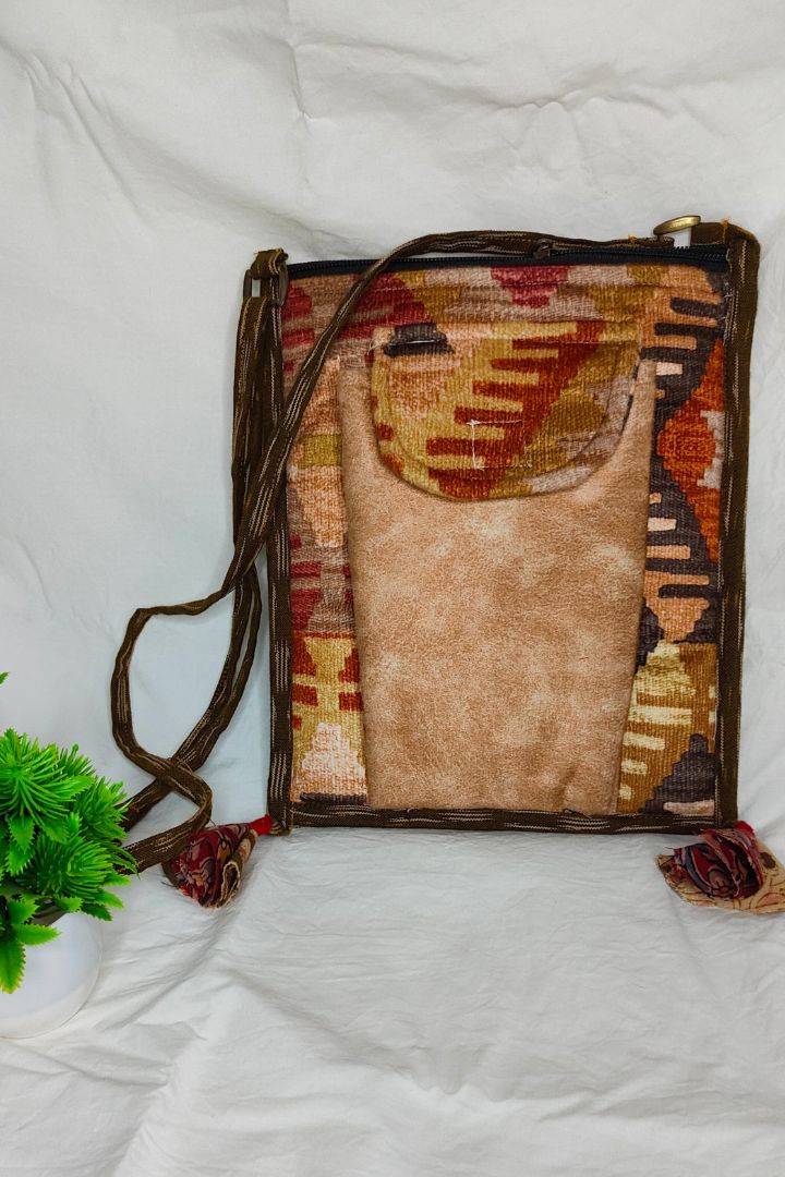 Fabric Revive Sling - Eco-Friendly Crossbody Bag made from Upcycled Textiles.